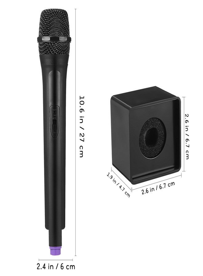 JOINPAYA 1pcs Plastic Simulation Microphone: Fake Microphone Prop with Square Cube Flag Station for Pretend Play Fun Stage Costume 10.61in - Image 2